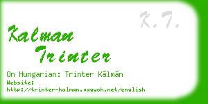 kalman trinter business card