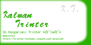 kalman trinter business card